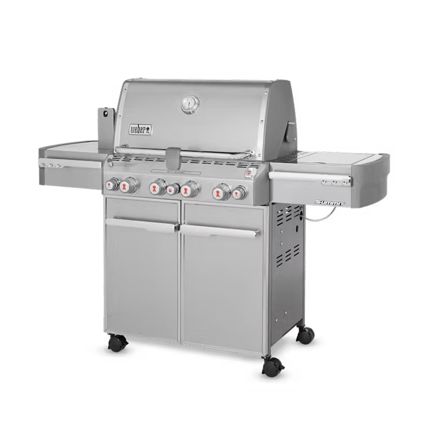 Weber Summit S-470 Steel 4 Burner 48,800 BTU Natural Gas Grill with Smoker Box