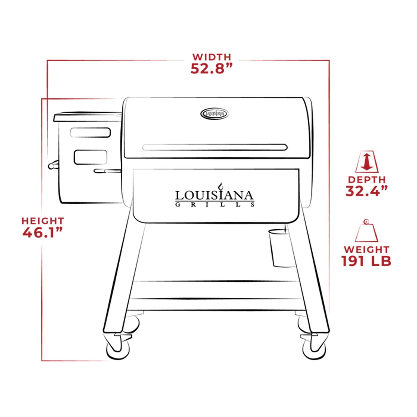 Louisiana Grills 1000 Black Label Series Outdoor Pellet Grill with WiFi Control