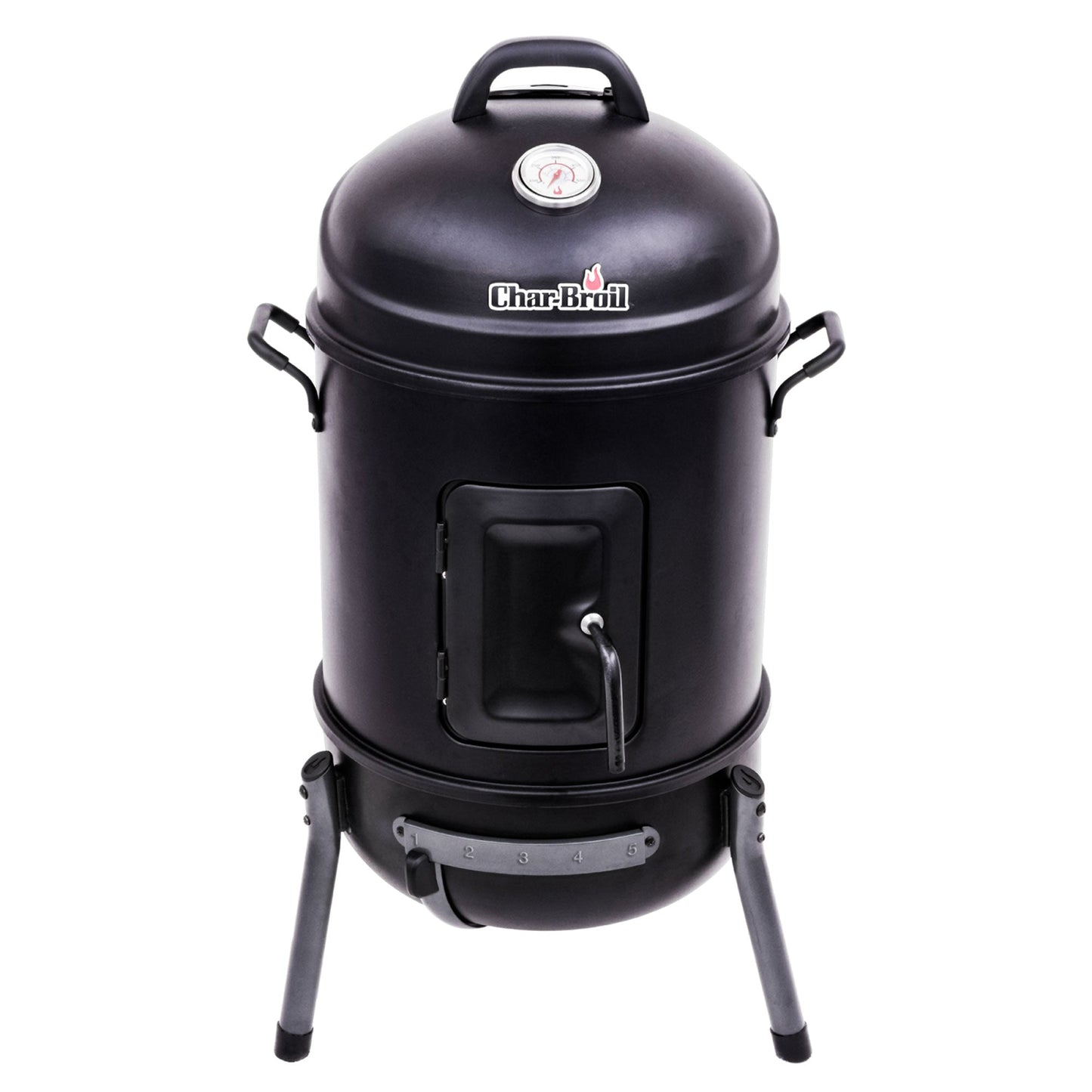 Char-Broil 16 Inch Alloy Steel Cylinder Bullet Smoker with Dual Carry Handles