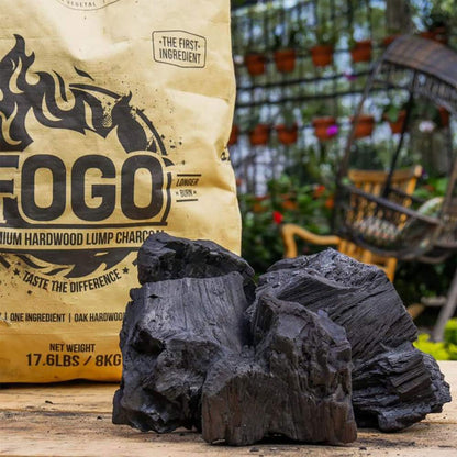 FOGO Super Premium 17.6 Pound All Natural Large Chunk Oak Hardwood Lump Charcoal