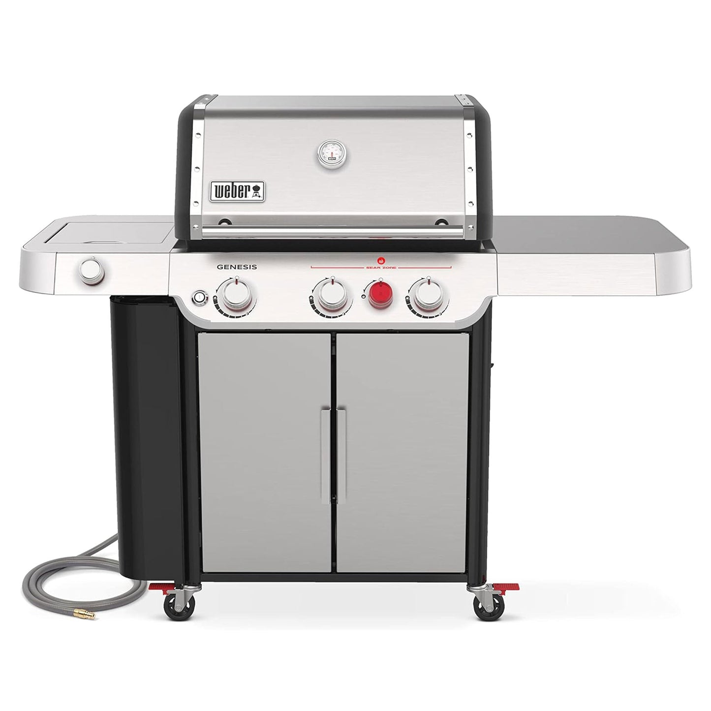 Weber Genesis S-335 Outdoor Stainless Steel 3 Burner Natural Gas Grill, Silver