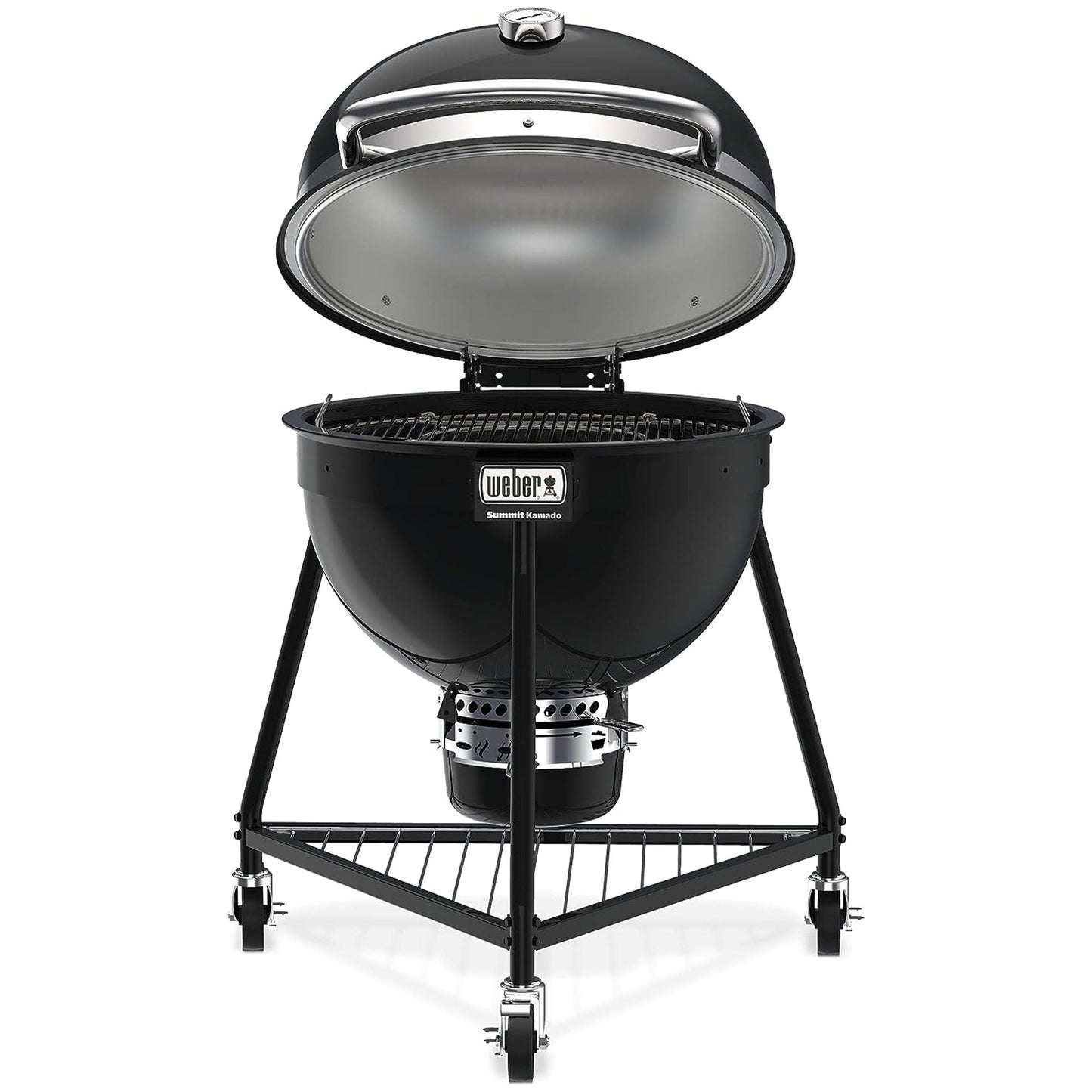 Weber Summit Kamado E6 Charcoal Grill w/Built In Stainless Steel Lid, Black