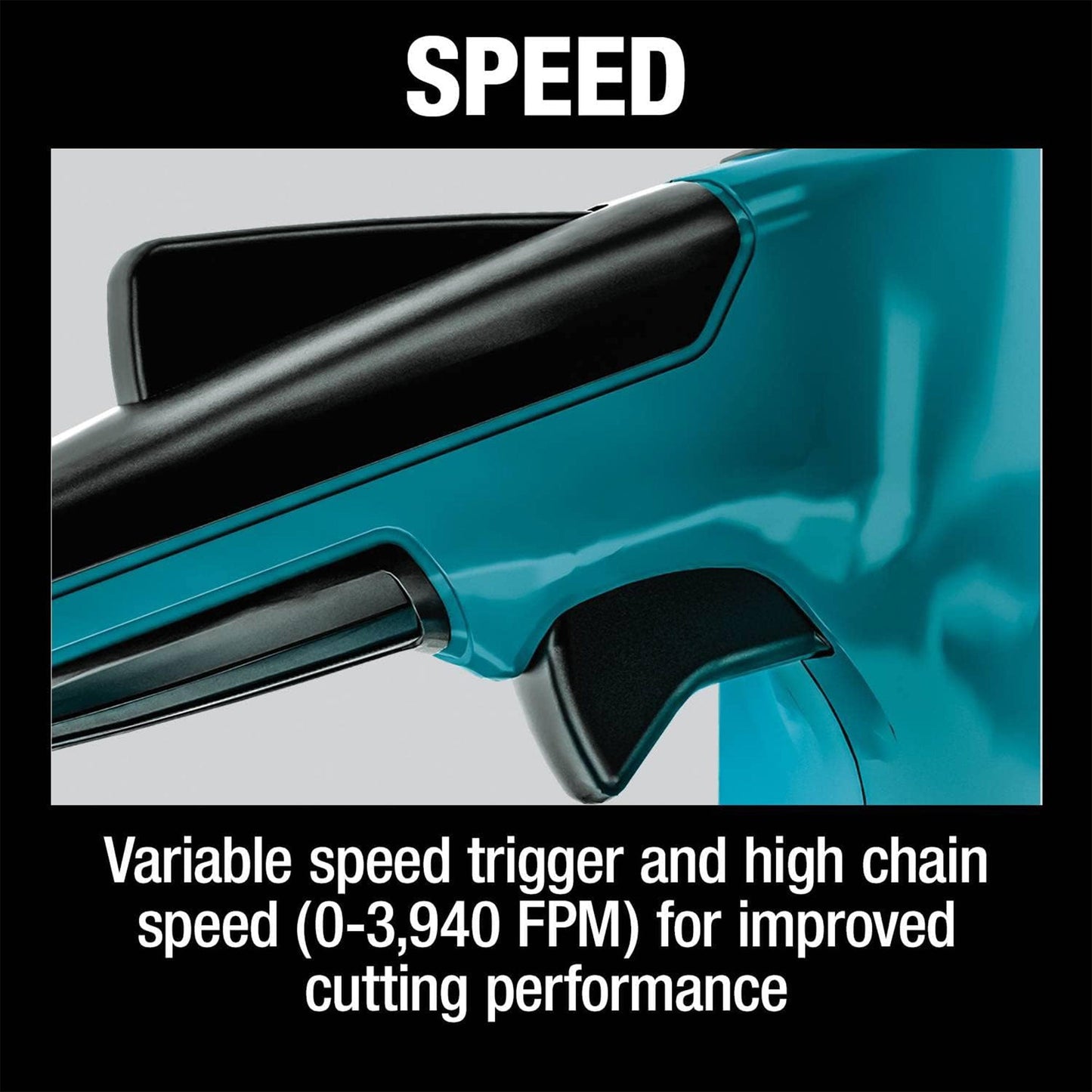 Makita LXT 36 Volt 16 Inch 4.0Ah Battery Powered Brushless Chainsaw Kit, Teal