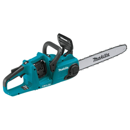 Makita LXT 36 Volt 16 Inch 4.0Ah Battery Powered Brushless Chainsaw Kit, Teal