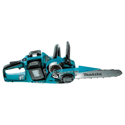 Makita LXT 36 Volt 16 Inch 4.0Ah Battery Powered Brushless Chainsaw Kit, Teal