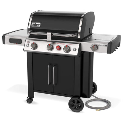 Weber Genesis EX-335 Outdoor Stainless Steel 3 Burner Natural Gas Grill, Black