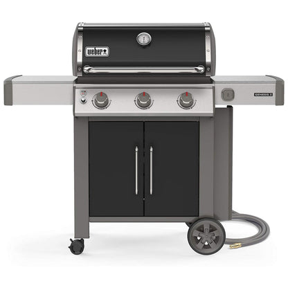 Weber Genesis II E-315 Outdoor Stainless Steel 3 Burner Natural Gas Grill, Black