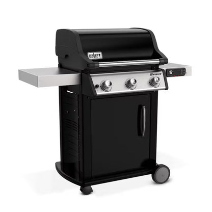 Weber Spirit 529 Square Inch Freestanding Cast Iron Natural Gas Grill, Black