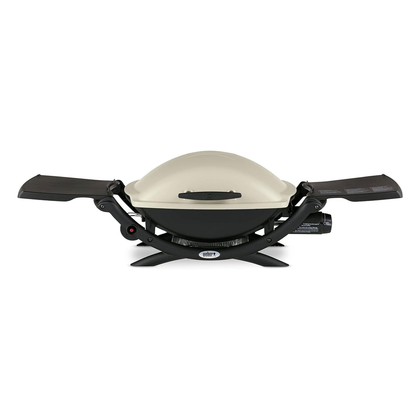 Weber Q 2000 Aluminum Portable 12,000 BTU Liquid Propane Gas Grill, Black/White