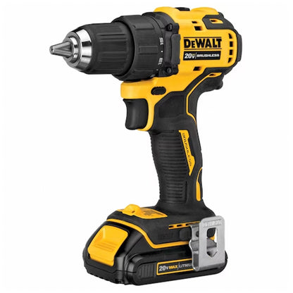 DeWalt ATOMIC 20 Volt 0.5 Inch Brushless Motor Drill Driver Kit Hand Tool Set