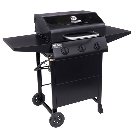 Char-Broil American Gourmet 3 Burner Cart Style Liquid Propane Gas Grill, Black