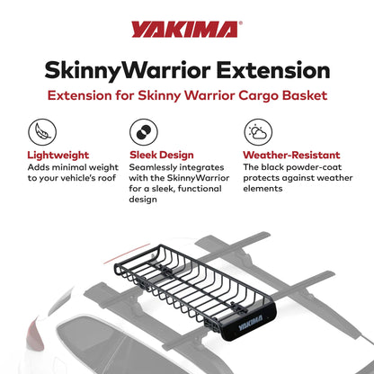 Yakima SkinnyWarrior 16 Inch Extension for SkinnyWarrior Cargo Basket, Black