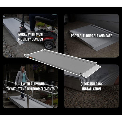 EZ-ACCESS GATEWAY 3G 9 Foot Solid Surface Aluminum Portable Wheelchair Ramp