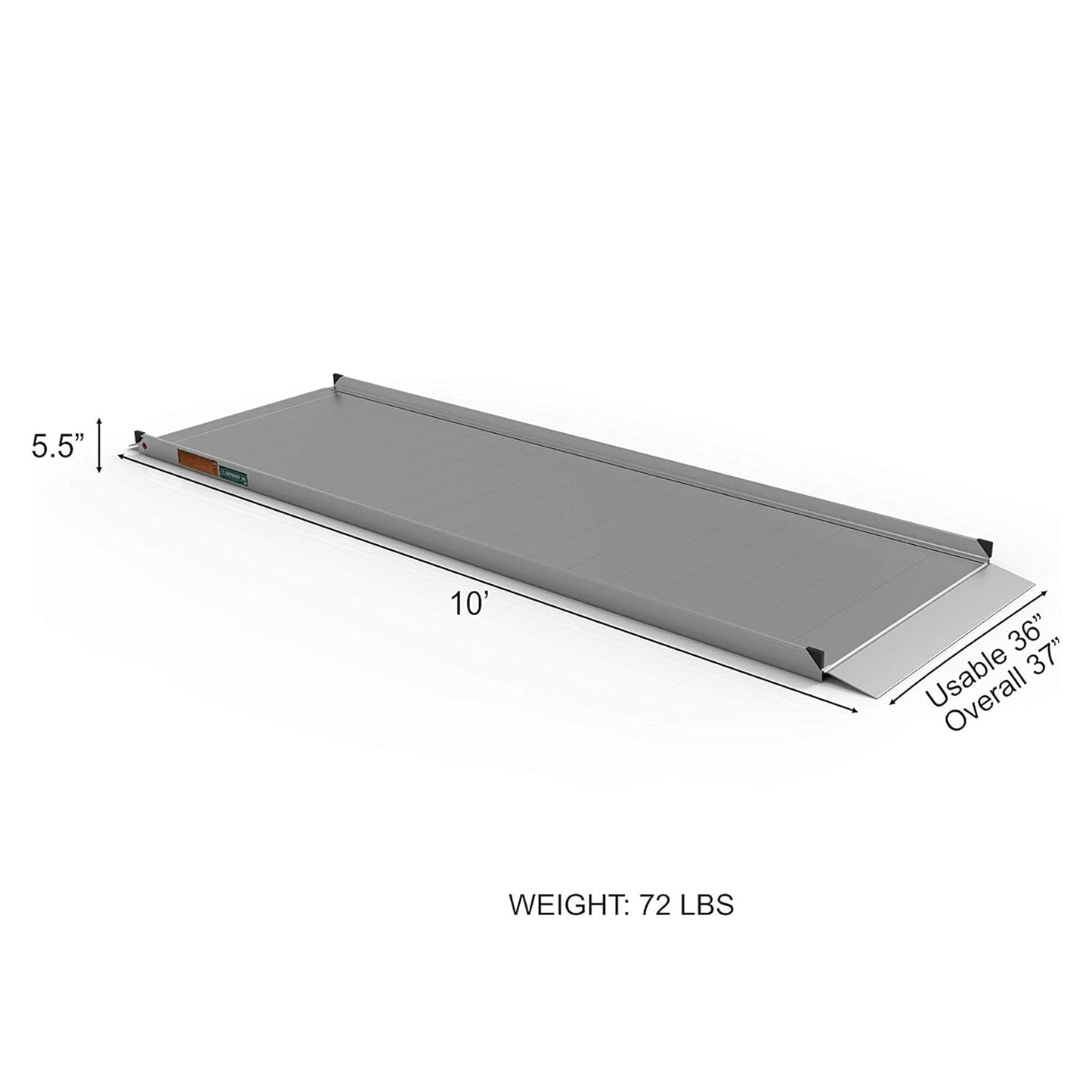 EZ-ACCESS GATEWAY 3G 10 Foot Solid Surface Aluminum Portable Wheelchair Ramp