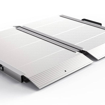 EZ-ACCESS TRAVERSE 2 Foot Singlefold Edgeless Portable Loading Ramp, Silver