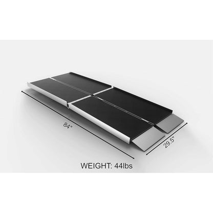 EZ-ACCESS SUITCASE 7 Foot TRIFOLD Portable Ramp with Surface That Resists Slips