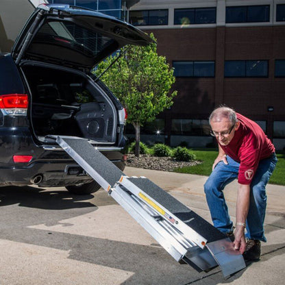 EZ-ACCESS SUITCASE 7 Foot TRIFOLD Portable Ramp with Surface That Resists Slips