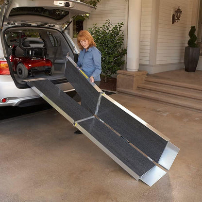 EZ-ACCESS SUITCASE 7 Foot TRIFOLD Portable Ramp with Surface That Resists Slips