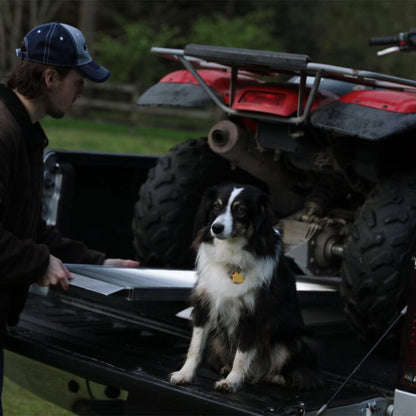 EZ-ACCESS TRAVERSE 4 Foot Singlefold Edgeless Portable Loading Ramp, Silver