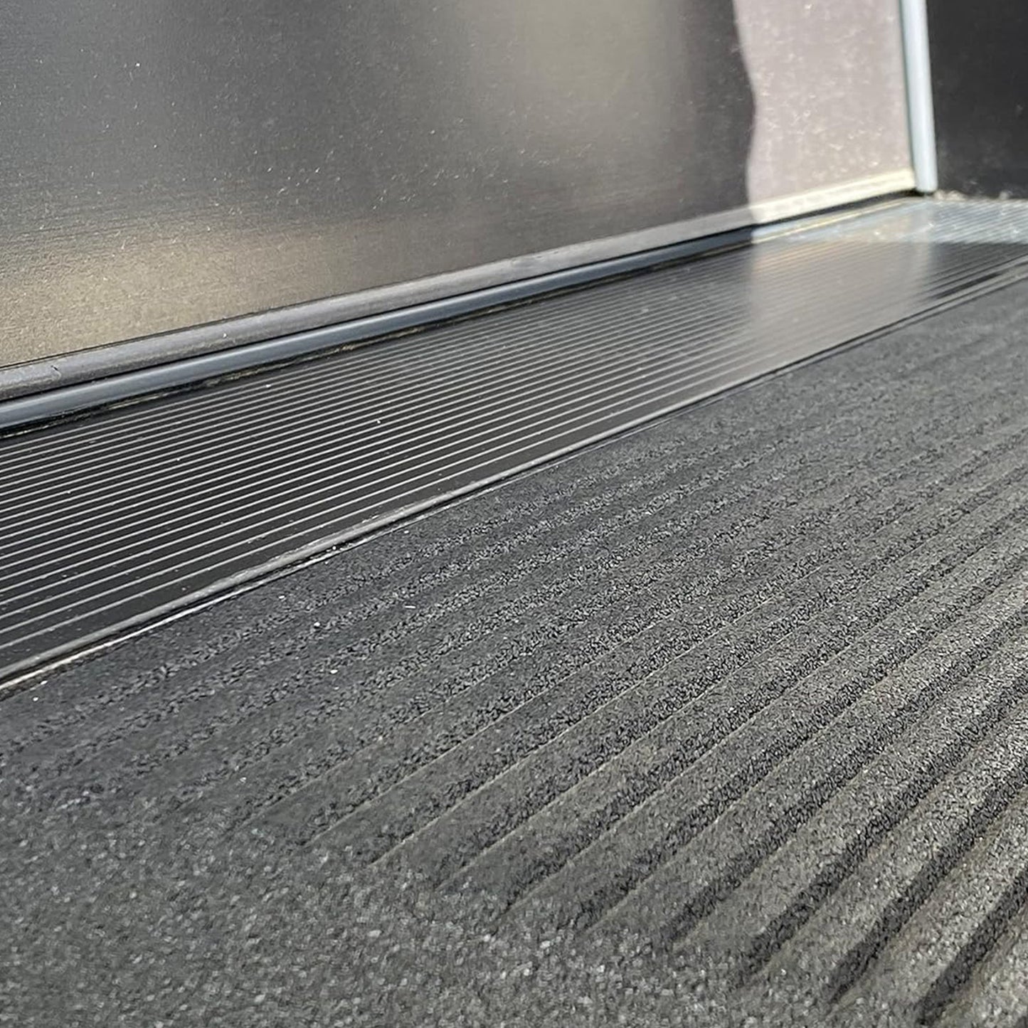 EZ-ACCESS TRANSITIONS 2.5" Rectangular Rubber Angled Welcome Entry Mat, Black