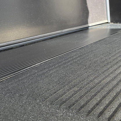 EZ-ACCESS TRANSITIONS 2.5" Rectangular Rubber Angled Welcome Entry Mat, Black