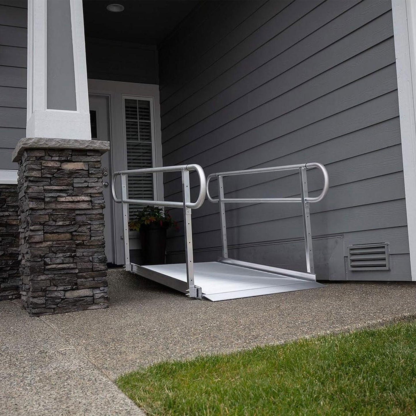 EZ-ACCESS GATEWAY 3G 6 Foot Aluminum Portable Wheelchair Ramp w/2 Line Handrails