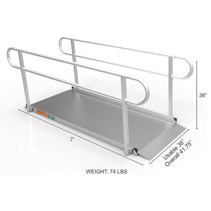 EZ-ACCESS GATEWAY 3G 7 Foot Solid Surface Aluminum Portable Wheelchair Ramp