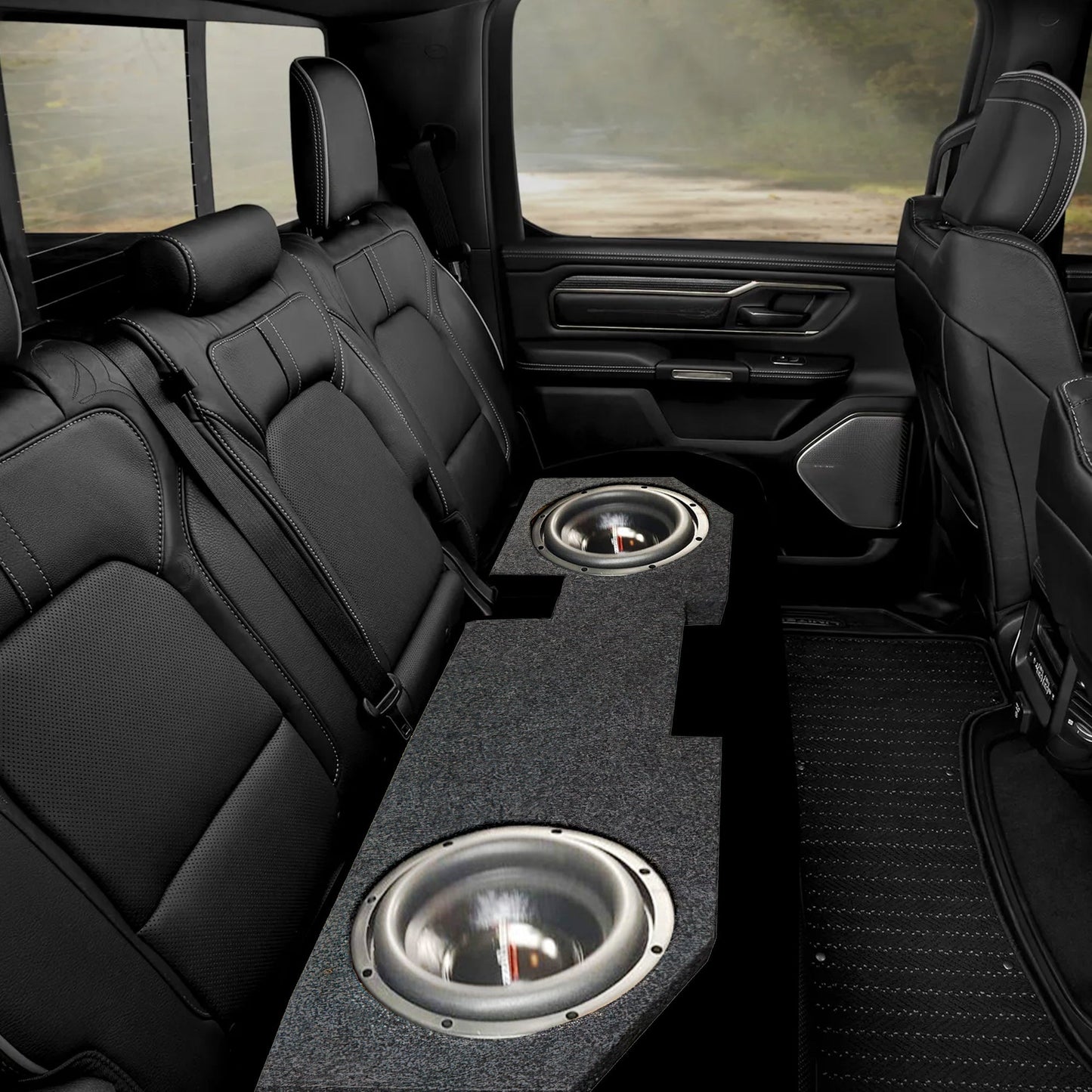 QPower QDODGE104DOOR Dodge Quad Cab '02-15 Dual 10" Truck Subwoofer Box