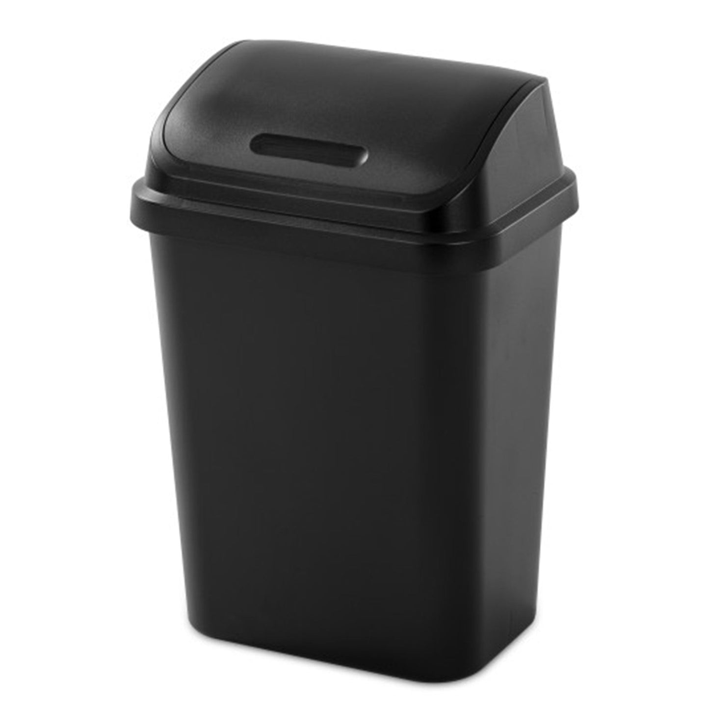 Sterilite 7.8 Gallon SwingTop Kitchen Wastebasket Trash Can, Black (18 Pack)