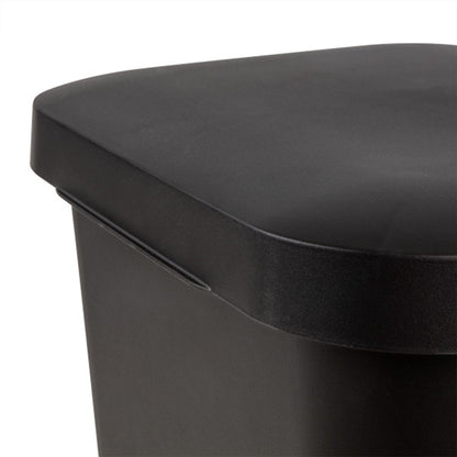 Sterilite 11.9 Gal Rectangle Step On Trash Kitchen Wastebasket, Black (12 Pack)