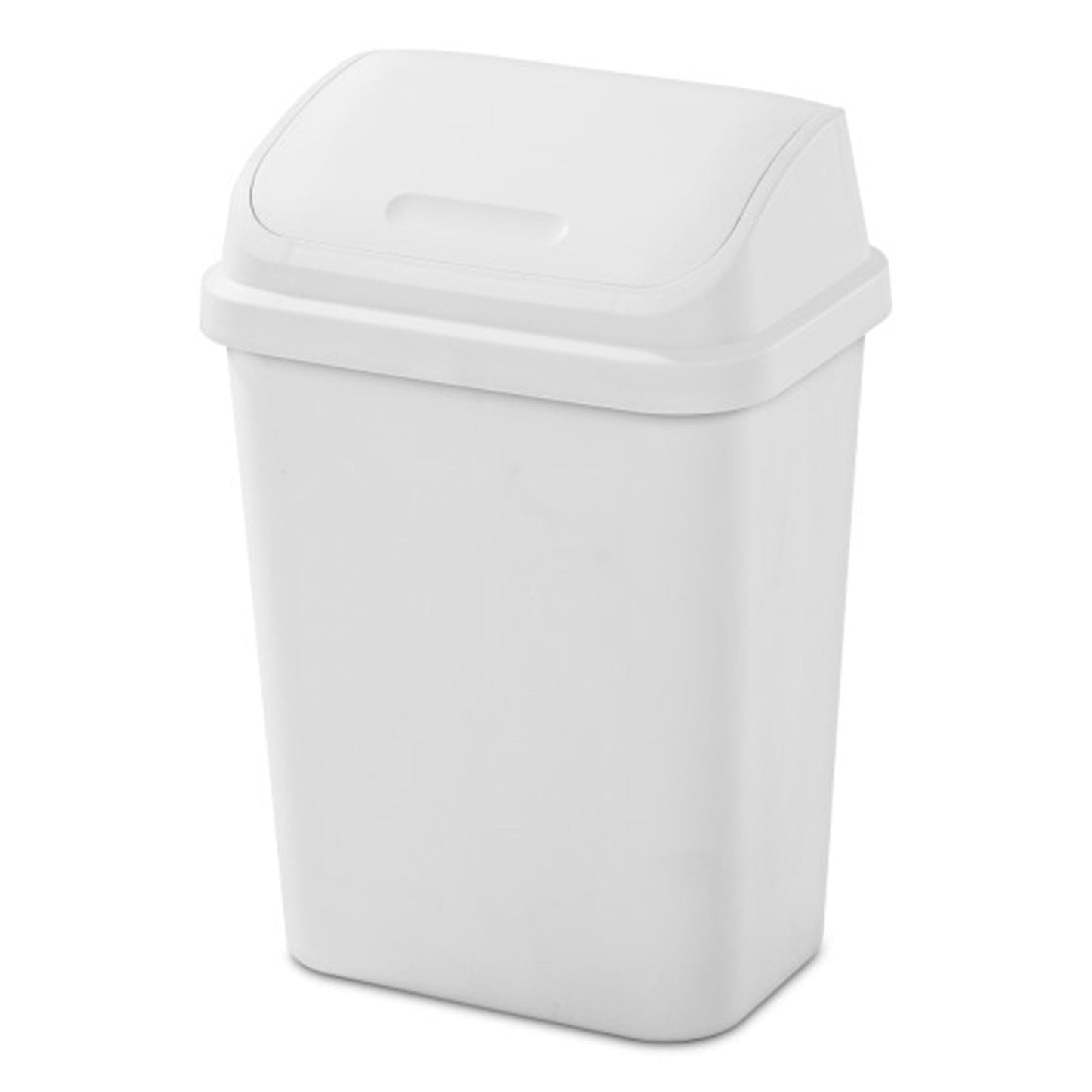 Sterilite 7.8 Gallon SwingTop Kitchen Wastebasket Trash Can, White (12 Pack)
