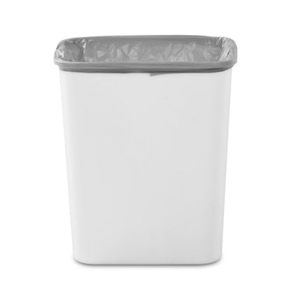 Sterilite 7.8 Gallon SwingTop Kitchen Wastebasket Trash Can, White (12 Pack)