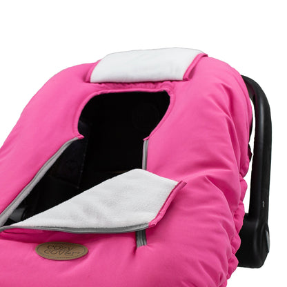 CozyBaby Original Infant Car Seat Cover w/ Dual Zippers & Elastic Edge, Pink