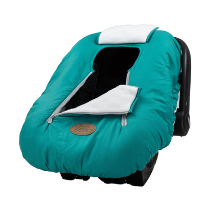 CozyBaby Original Infant Car Seat Cover w/ Dual Zippers & Elastic Edge, Teal