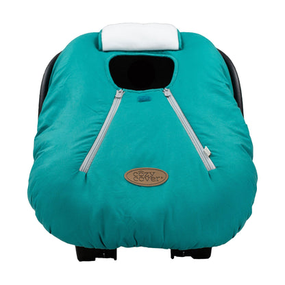 CozyBaby Original Infant Car Seat Cover w/ Dual Zippers & Elastic Edge, Teal