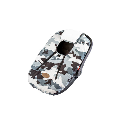 CozyBaby Original Infant Car Seat Cover w/ Dual Zippers & Elastic Edge, Camo
