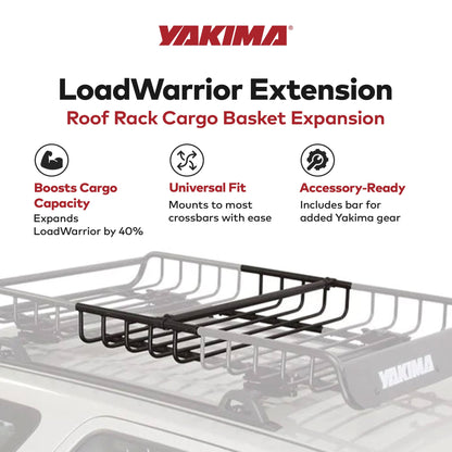 YAKIMA LoadWarrior 18" Extension for LoadWarrior Rooftop Cargo Basket, Black