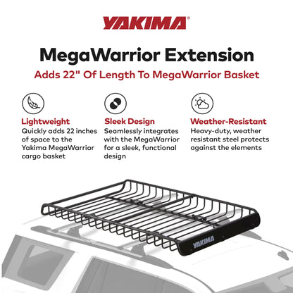 YAKIMA MegaWarrior Length Extension Up to 22 Inch for MegaWarrior Cargo Basket