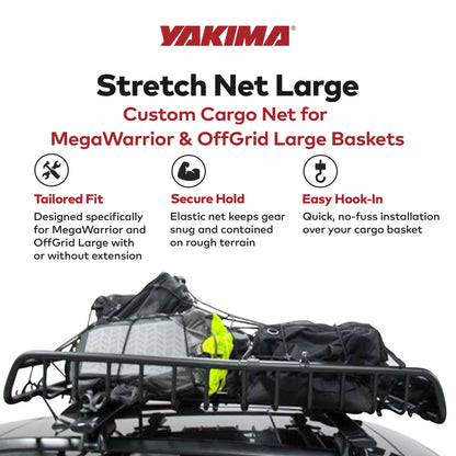 YAKIMA Cargo Roof Basket Stretch Net for MegaWarrior and OffGrid Large Baskets
