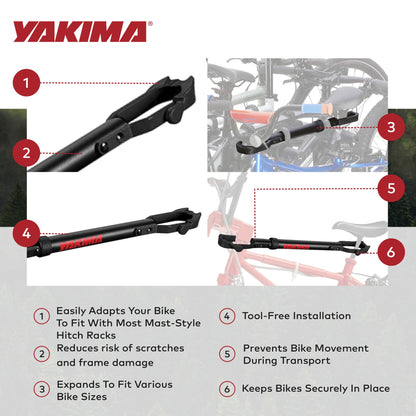 Yakima TubeTop Hitch Mounted Bike Rack with Seat Post Mounting Type for Bicycles