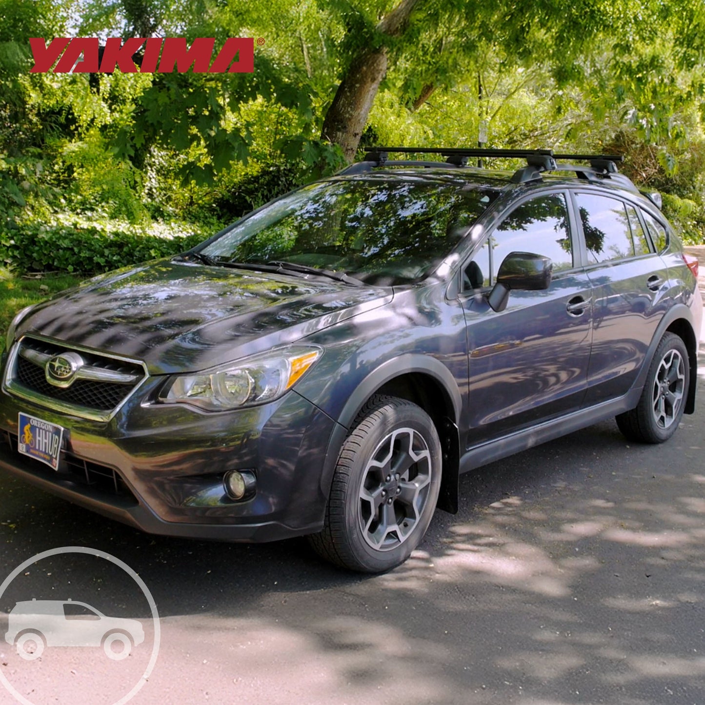 Yakima RoundBar XL 78 Inch Steel Round Roof Rack System Crossbars, Set of 2