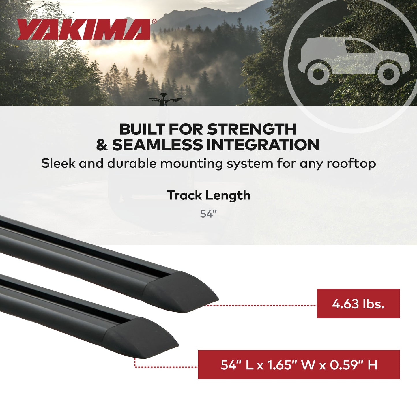 Yakima Tracks 54 in. Roof Rack System Compatible w/TrackTower & Skyline Towers