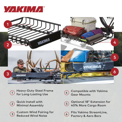 Yakima LoadWarrior Medium Sized Cargo Basket For All Yakima StreamLine Crossbars