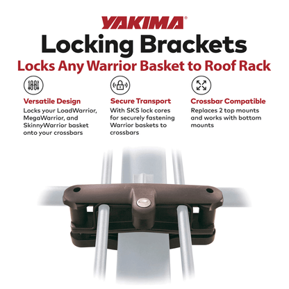YAKIMA Locking Brackets for Securing Rooftop Cargo Warrior Baskets, Set of 2