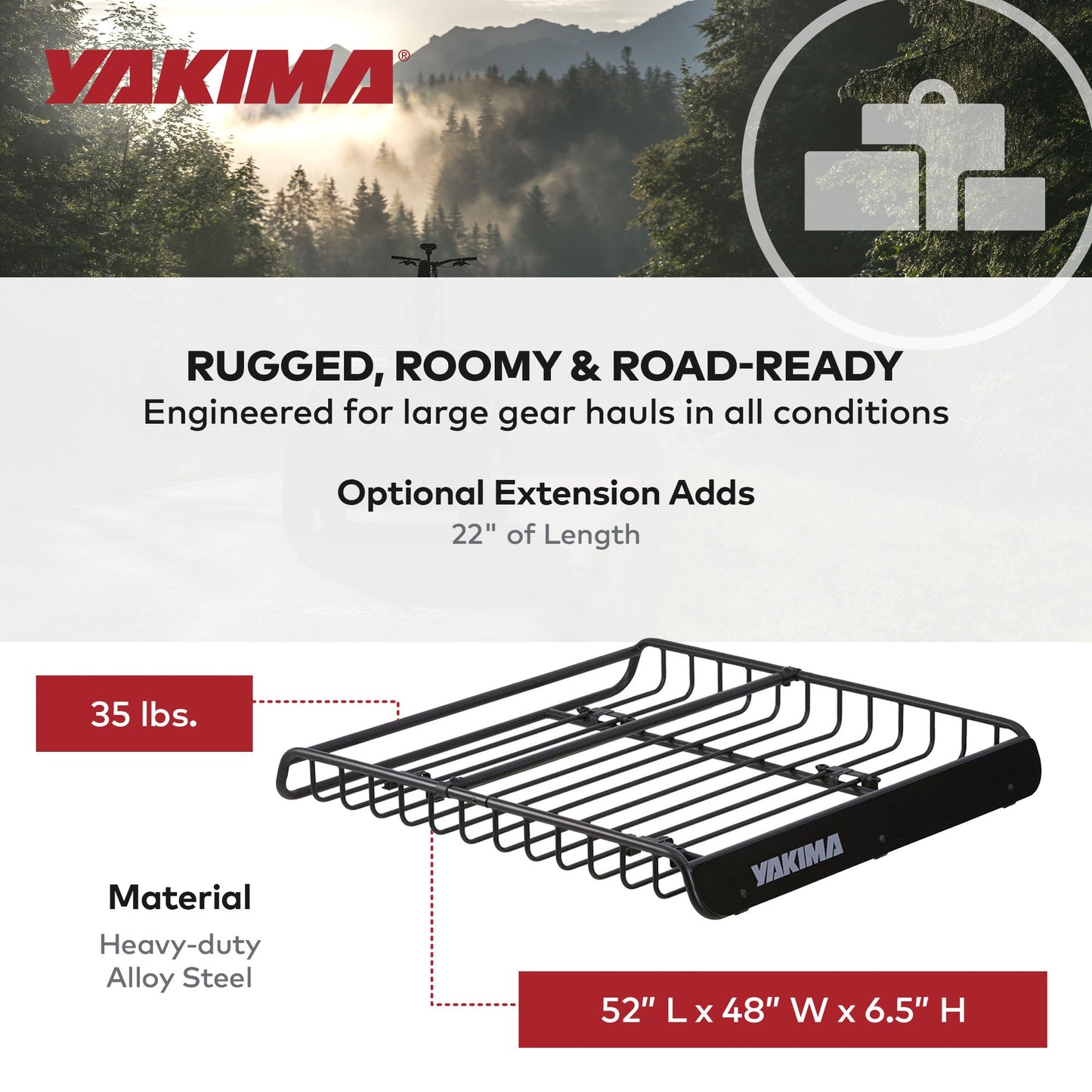 Yakima MegaWarrior Large Sized Cargo Basket For All Yakima StreamLine Crossbars