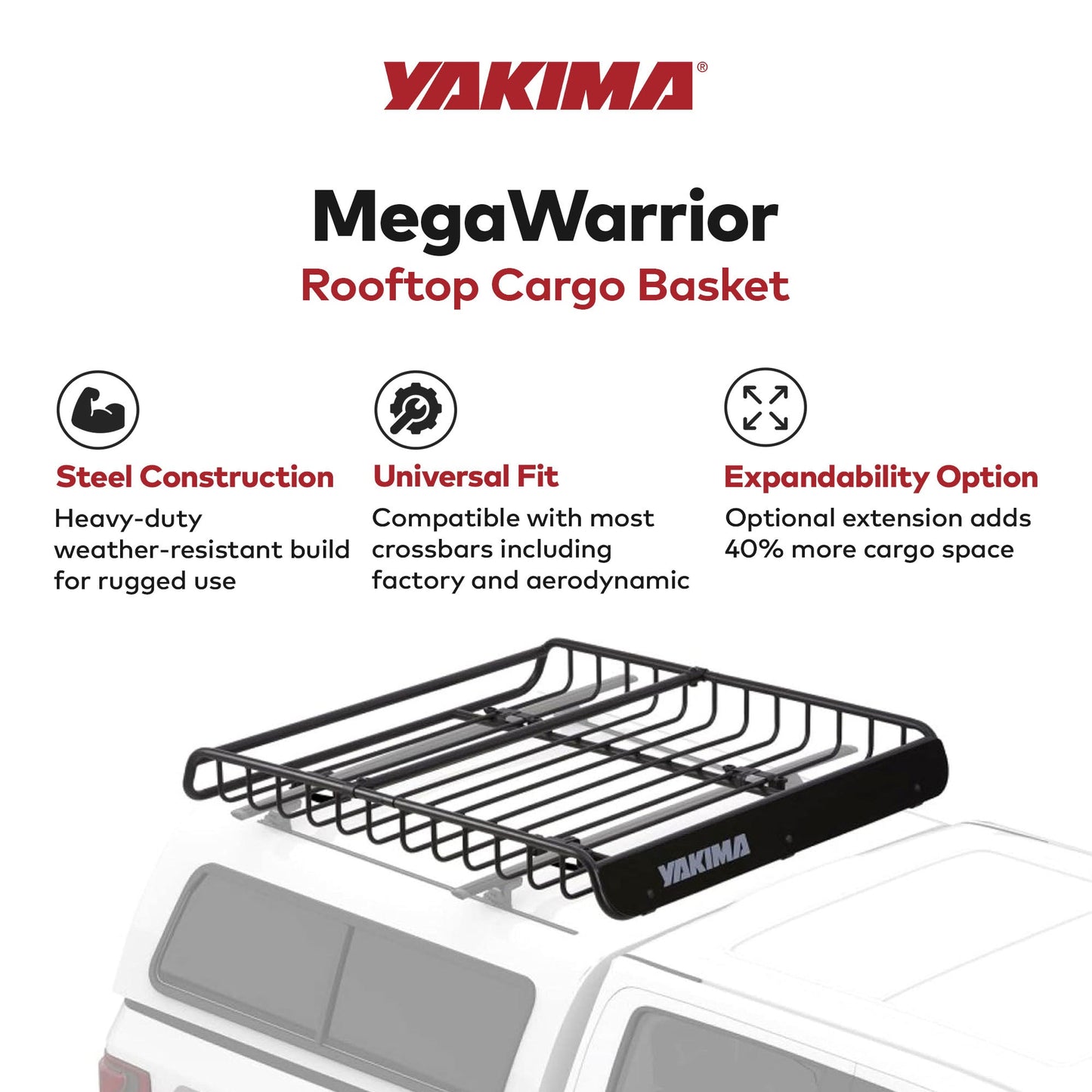 Yakima MegaWarrior Large Sized Cargo Basket For All Yakima StreamLine Crossbars