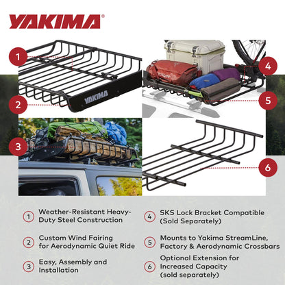 Yakima MegaWarrior Large Sized Cargo Basket For All Yakima StreamLine Crossbars