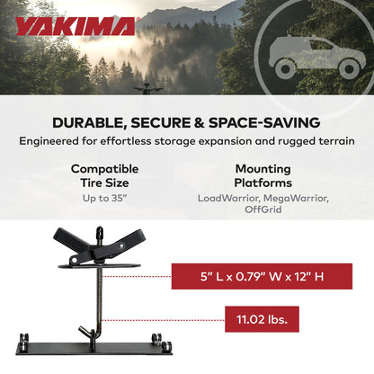 Yakima Quick Release Spare Tire Carrier for LoadWarrior, MegaWarrior, or OffGrid
