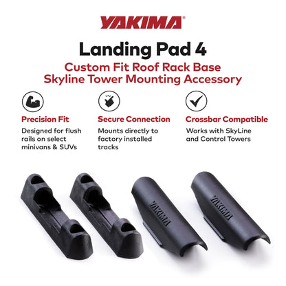 YAKIMA Landing Pad 4, Fixed Point Mounts, Select Chrysler/Dodge/Land Rover Model