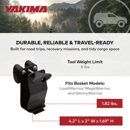 YAKIMA Axe or Shovel Bracket, Secures Single Axe or shovel To Warrior Basket